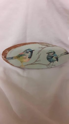 Josie, Birds, wood collage.
